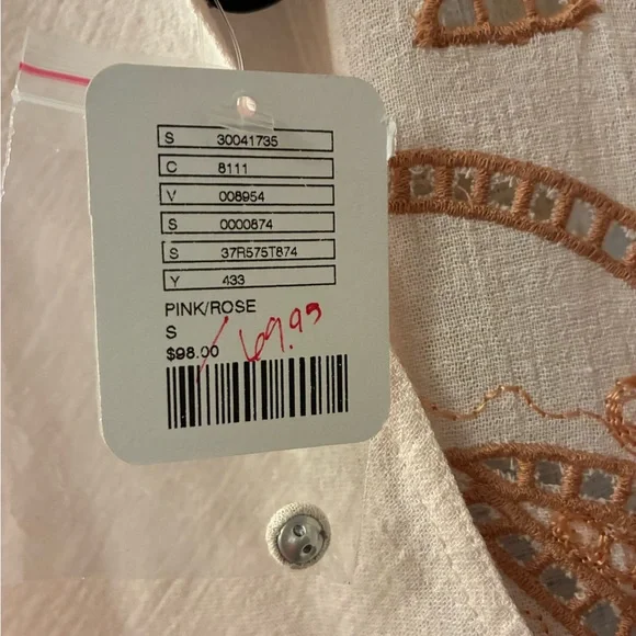 Free People NWT Lace Hippie Blouse - Picture 5 of 7